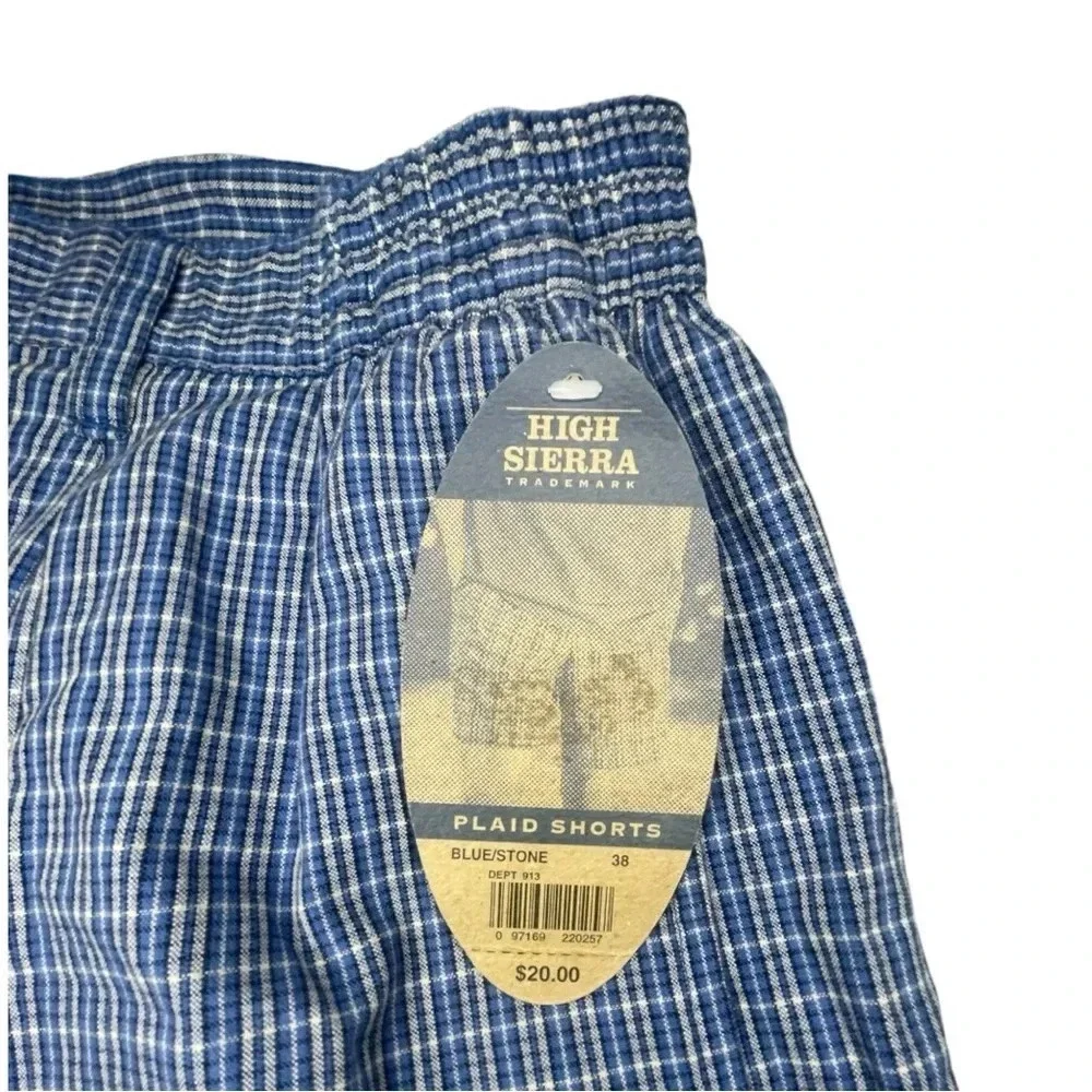 High Sierra Men’s Plaid Walking Shorts, Size 38, New with Tags – Comfortable